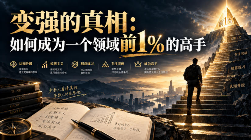 付费文章：变强的真相：如何成为一个领域前1%的高手-91副业网