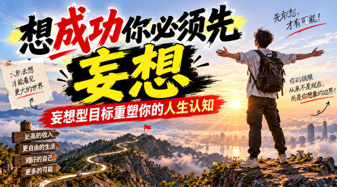 付费文章：想成功你必须先妄想，妄想型目标重塑你的人生认知-91副业网