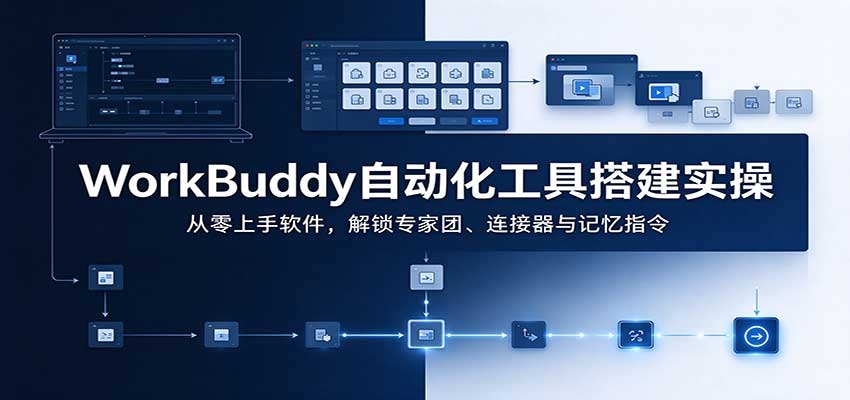 WorkBuddy自动化工具搭建实操：从零上手软件，解锁专家团、连接器与记忆指令-91副业网