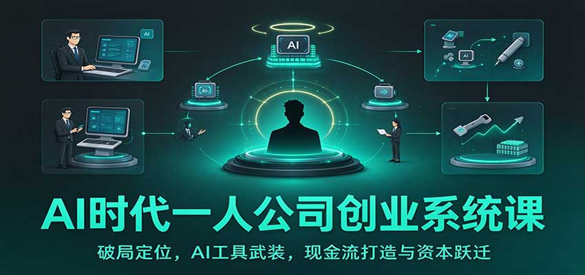 AI时代一人公司创业系统课：破局定位，AI工具武装，现金流打造与资本跃迁-91副业网