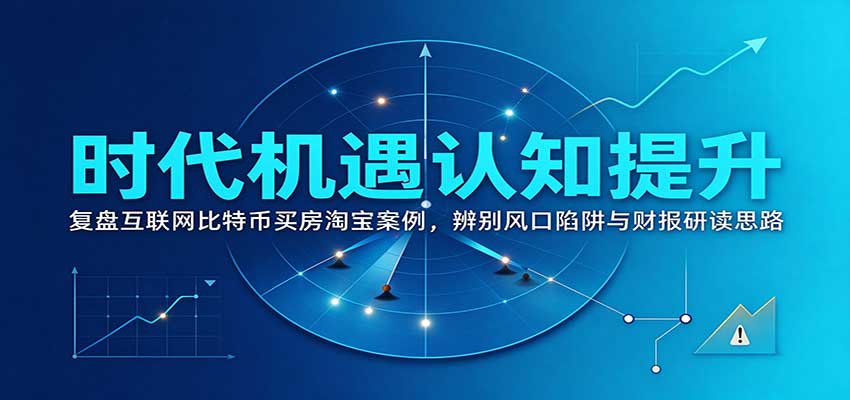 时代机遇认知提升：复盘互联网比特币买房淘宝案例，辨别风口陷阱与财报研读思路-91副业网