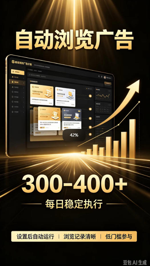 自动浏览广告计划，0门槛副业，日入300-400，躺賺稳定风口项目，无需人工操作，解放双手【揭秘】-91副业网