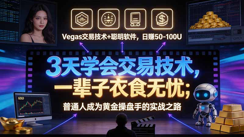 3 天学会 顺势而为交易系统，趋势看得懂、下单有依据：软件自动帮你盯盘，新手也能稳定复利-91副业网
