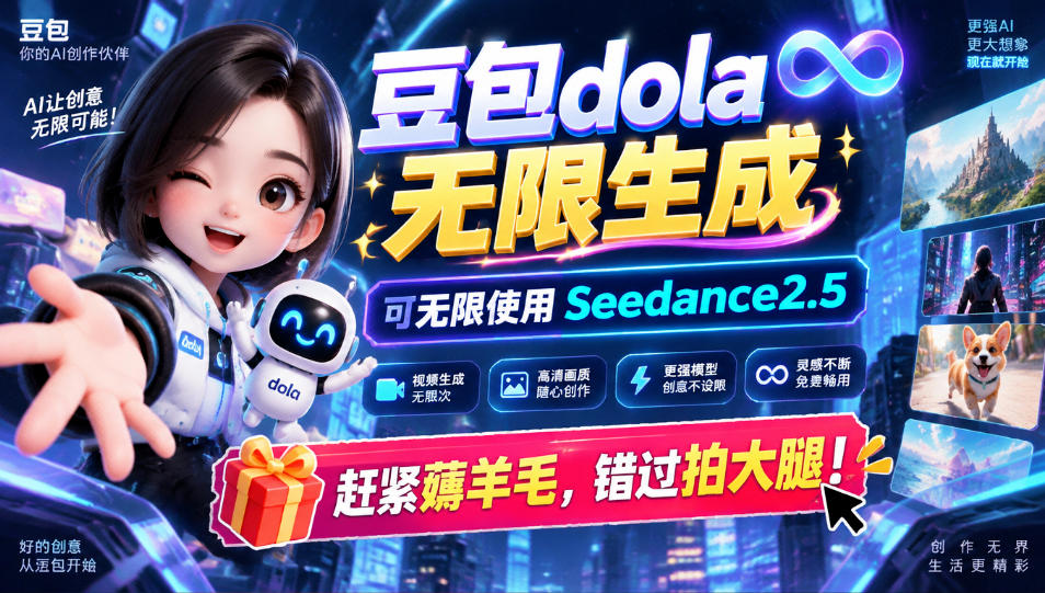 1029最新豆包dola无限生成技术,可以无限生成sseedance2.5,赶紧薅羊毛,和谐拍大腿-91副业网