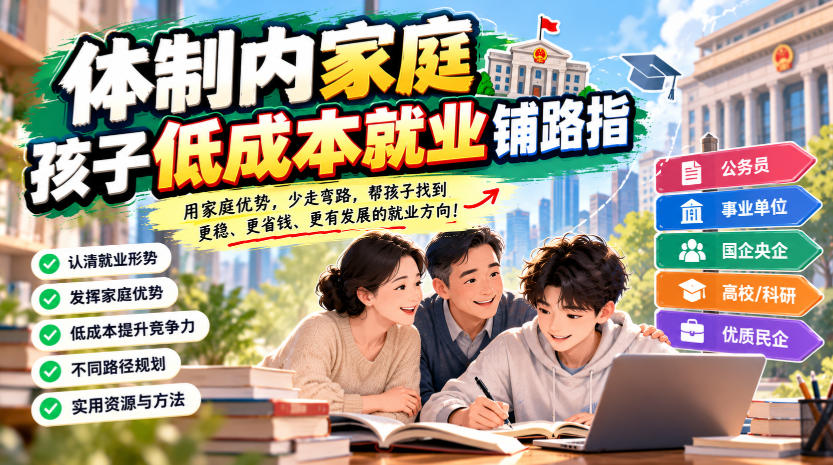 某公众号付费文章：体制内家庭，孩子低成本就业铺路指-91副业网